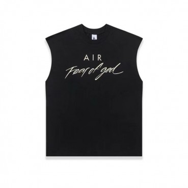 피어오브갓 남성 블랙 나시 - Fear of god Mens Sleeveless Tshirts 