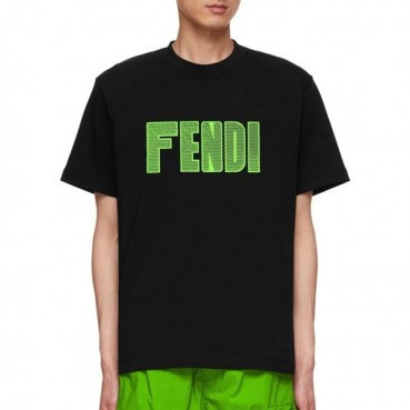 펜디 남성 화이트 반팔 티셔츠 - Fendi Mens White Tshirts 