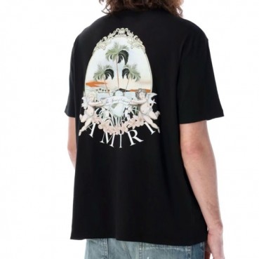 아미리 남성 블랙 반팔 티셔츠 - Amiri Mens Black Tshirts 