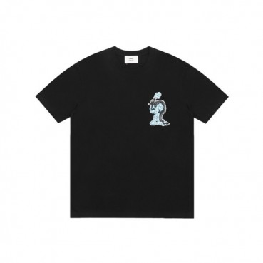 아미 남성 블랙 반팔티 - Ami Mens Black Tshirts 
