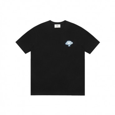 아미 남성 블랙 반팔티 - Ami Mens Black Tshirts 