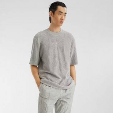 펜디 남성 그레이 반팔 티셔츠 - Fendi Mens Gray Tshirts 