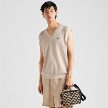 프라다 남성 베이지 나시 - Prada Mens Beige Sleeveless Shirts 