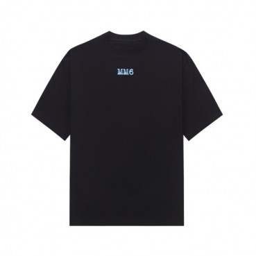 메종 마르지엘라 남/녀 블랙 반팔 티셔츠 - Maison Margiela Unisex Black Tshirts 