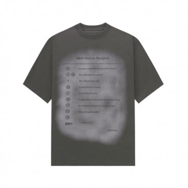메종 마르지엘라 남/녀 그레이 반팔 티셔츠 - Maison Margiela Unisex Gray Tshirts 