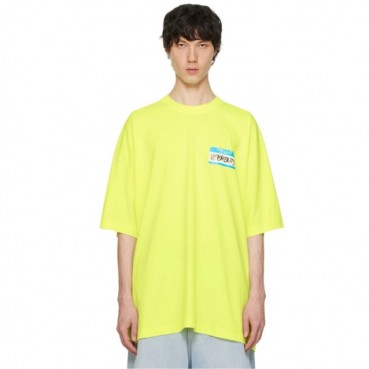 베트멍 남/녀 그린 반팔 티셔츠 - Vetements Unisex Over Size Tshirts 
