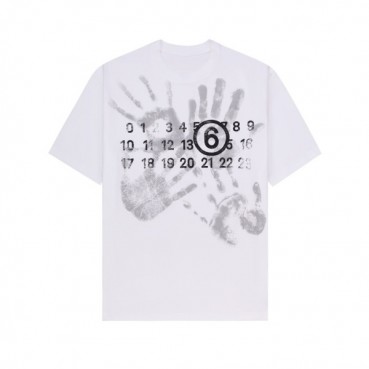 메종 마르지엘라 남/녀 화이트 반팔 티셔츠 - Maison Margiela Unisex White Tshirts 