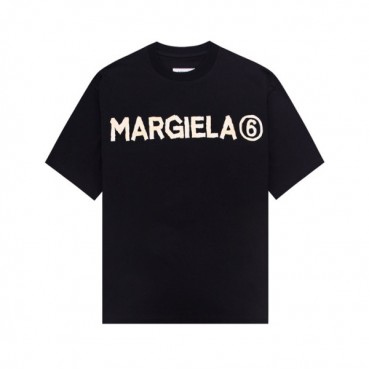 메종 마르지엘라 남/녀 블랙 반팔 티셔츠 - Maison Margiela Unisex Black Tshirts 