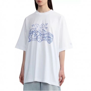 베트멍 여성 화이트 반팔 티셔츠 - Vetements Womens Over Size Tshirts 