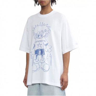 베트멍 남/녀 반팔 티셔츠 - Vetements Unisex Over Size Tshirts 