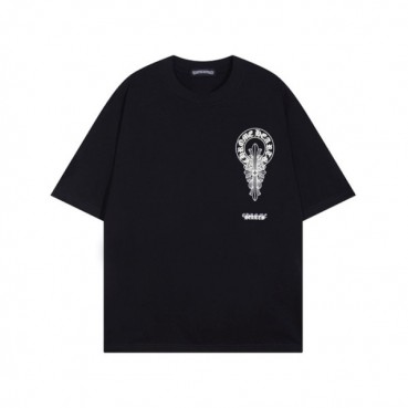 크롬하츠 남성 블랙 반팔티 - Chrom Hearts Mens Black Tshirts 