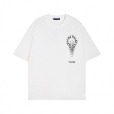 크롬하츠 남성 화이트 반팔티 - Chrom Hearts Mens White Tshirts 