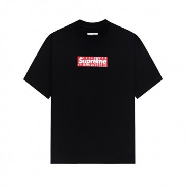 메종 마르지엘라 남/녀 블랙 반팔 티셔츠 - Maison Margiela Unisex Black Tshirts 