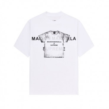 메종 마르지엘라 남/녀 화이트 반팔 티셔츠 - Maison Margiela Unisex White Tshirts 