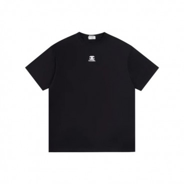 샤넬 남/녀 블랙 반팔티 - Chanel Unisex Black Tshirts 