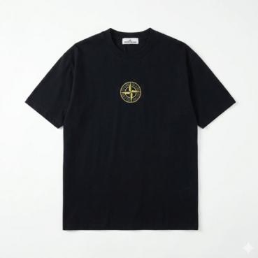 스톤아일랜드 남성 블랙 반팔 티셔츠 - Stone Island Mens Black Tshirts 
