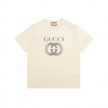 구찌 남성 아이보리 반팔 티셔츠 - Gucci Mens Ivory Tshirts 
