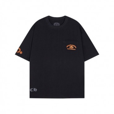 크롬하츠 남성 블랙 반팔티 - Chrom Hearts Mens Black Tshirts 