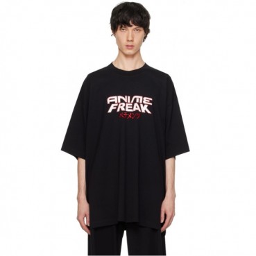 베트멍 남/녀 블랙 반팔 티셔츠 - Vetements Unisex Black Tshirts 