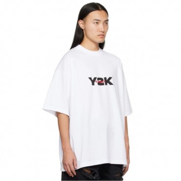 베트멍 남/녀 화이트 반팔 티셔츠 - Vetements Unisex White Tshirts 