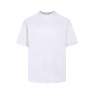 베트멍 남/녀 화이트 반팔 티셔츠 - Vetements Unisex White Tshirts 