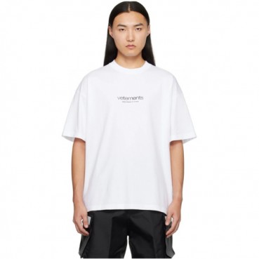 베트멍 남/녀 화이트 반팔 티셔츠 - Vetements Unisex White Tshirts 