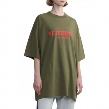 베트멍 남/녀 그린 반팔 티셔츠 - Vetements Unisex Green Tshirts 
