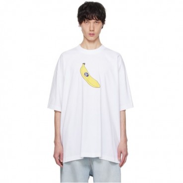 베트멍 남/녀 화이트 반팔 티셔츠 - Vetements Unisex White Tshirts 