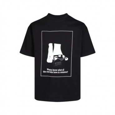 메종 마르지엘라 남/녀 블랙 반팔 티셔츠 - Maison Margiela Unisex Black Tshirts 