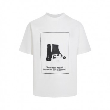 메종 마르지엘라 남/녀 화이트 반팔 티셔츠 - Maison Margiela Unisex White Tshirts 