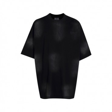 베트멍 남/녀 블랙 반팔 티셔츠 - Vetements Unisex Black Tshirts 