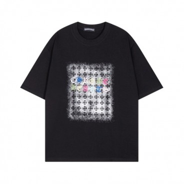 크롬하츠 남성 블랙 반팔티 - Chrom Hearts Mens Black Tshirts 