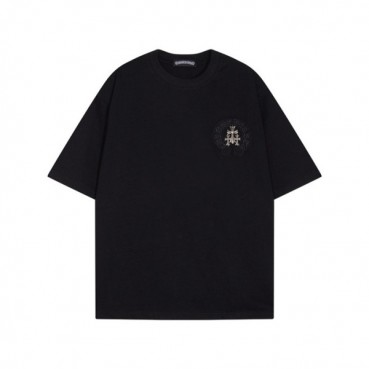 크롬하츠 남성 블랙 반팔티 - Chrom Hearts Mens Black Tshirts 