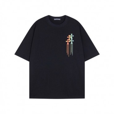 크롬하츠 남성 블랙 반팔티 - Chrom Hearts Mens Black Tshirts 