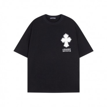 크롬하츠 남성 블랙 반팔티 - Chrom Hearts Mens Black Tshirts 