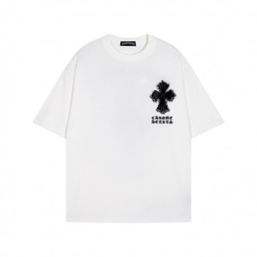 크롬하츠 남성 화이트 반팔티 - Chrom Hearts Mens White Tshirts 