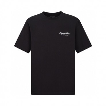 발렌시아가 남성 블랙 반팔 티셔츠 - Balenciaga Mens Black Tshirts 