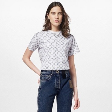 루이비통 여성 화이트 반팔티 - Louis vuitton Womens White Tshirts 