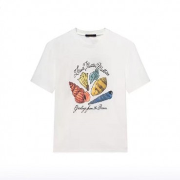 루이비통 남성 화이트 반팔 티셔츠 - Louis vuitton Mens White Tshirts 