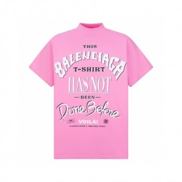 발렌시아가 남성 핑크 반팔 티셔츠 - Balenciaga Mens Pink Tshirts 