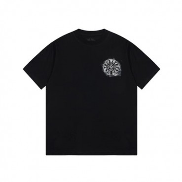 크롬하츠 남성 블랙 반팔티 - Chrom Hearts Mens Black Tshirts 