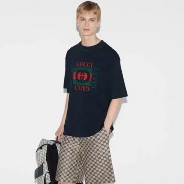 구찌 남성 블랙 반팔 티셔츠 - Gucci Mens Black Tshirts 
