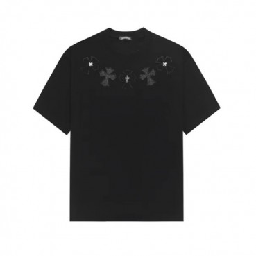 크롬하츠 남성 블랙 반팔티 - Chrom Hearts Mens Black Tshirts 