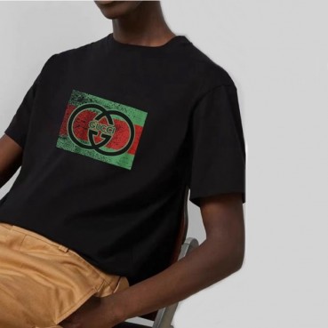 구찌 남/녀 블랙 티셔츠 - Gucci Unisex Black Tshirts 