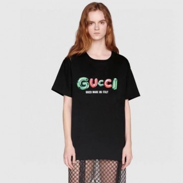 구찌 여성 블랙 티셔츠 - Gucci Womens Black Tshirts 