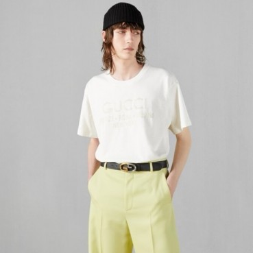 구찌 남/녀 아이보리 티셔츠 - Gucci Unisex Ivory Tshirts 