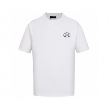 프라다 남성 화이트 반팔 티셔츠 - Prada Mens White Tshirts 