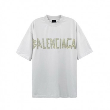발렌시아가 남성 그레이 반팔 티셔츠 - Balenciaga Mens Gray Tshirts 