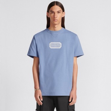 디올 남성 블루 반팔 티셔츠 - Dior Mens Blue Tshirts 