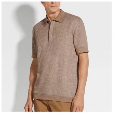 제냐 남성 베이지 폴로 반팔티 - Zegna Mens Beige Polo Tshirts 